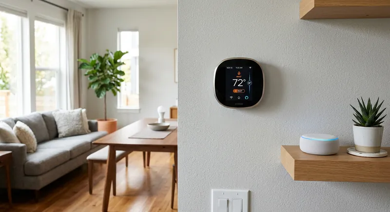 Smart thermostat and connected home security devices